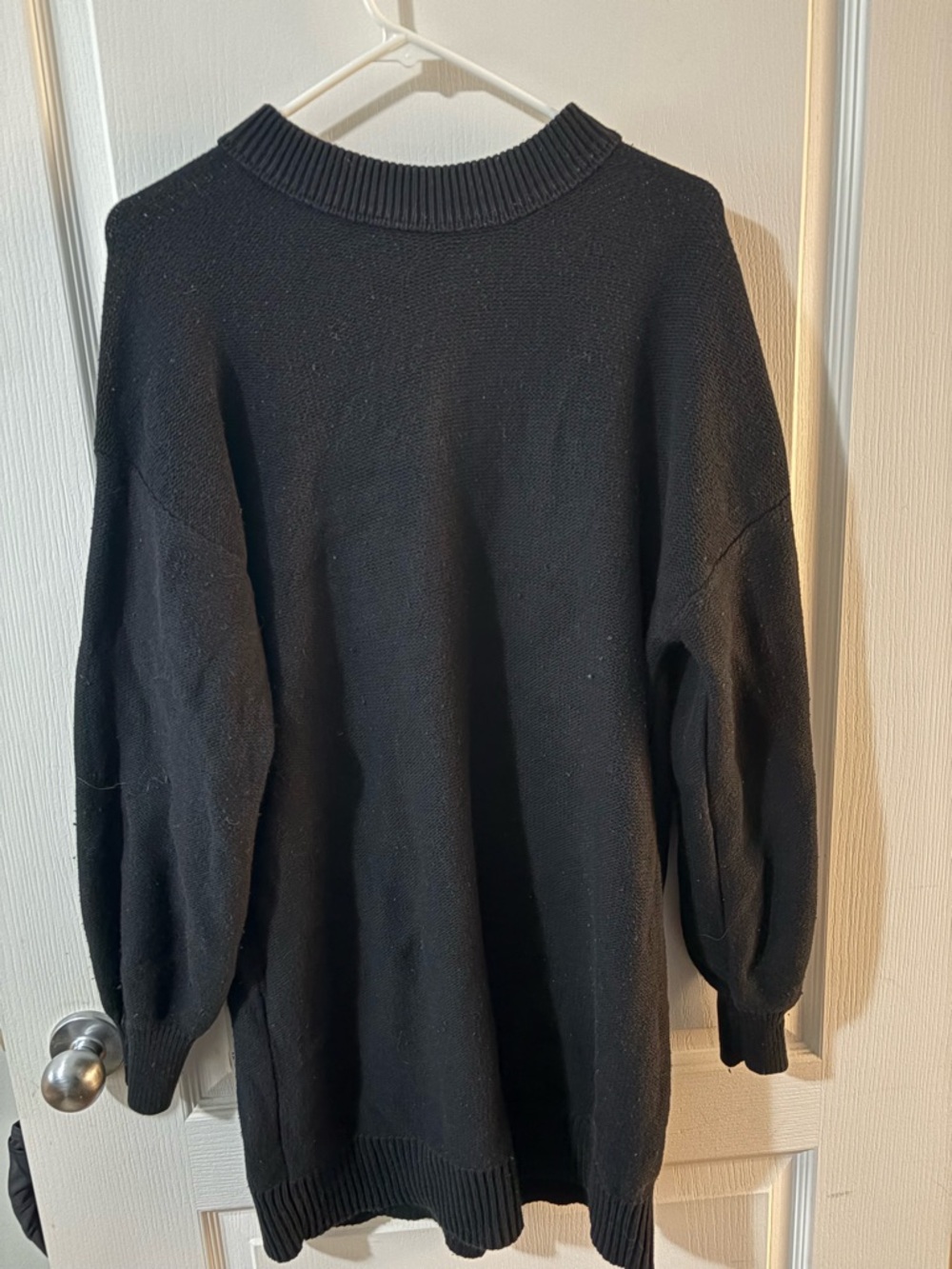 Melrose and Market Black Oversized Knit Sweater Dress Long Sleeve Size Medium